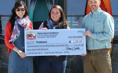 Trekkers Recipient of $1136 from Maine Sport Outfitters’April 5-7th Non-Profit Weekend