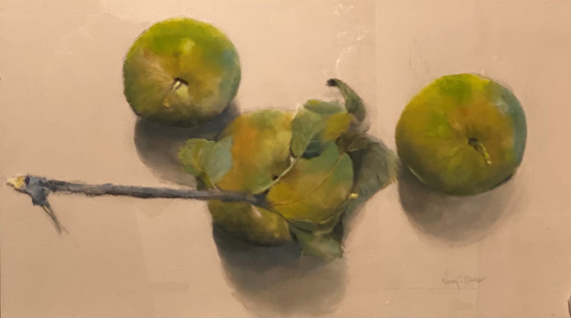painting of two chickadees